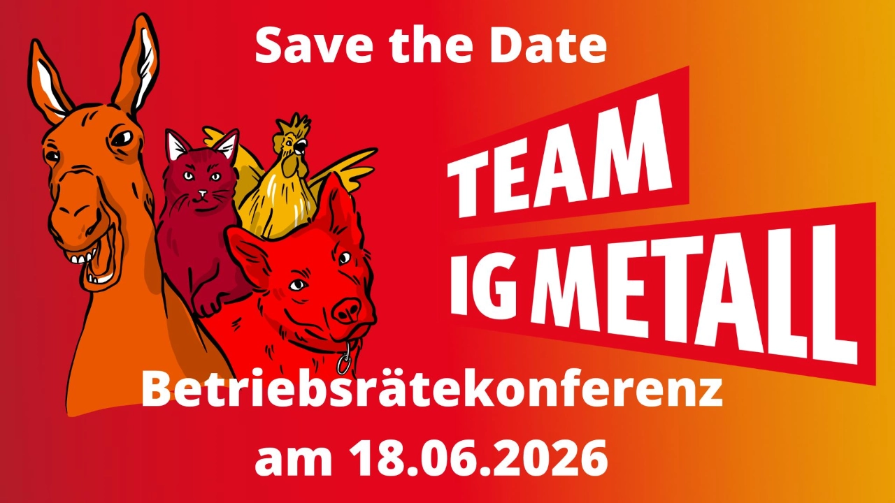 Save the Date Ankündigung für die BR Konferenz 2026 der IG Metall Bremen am 18.06.2026