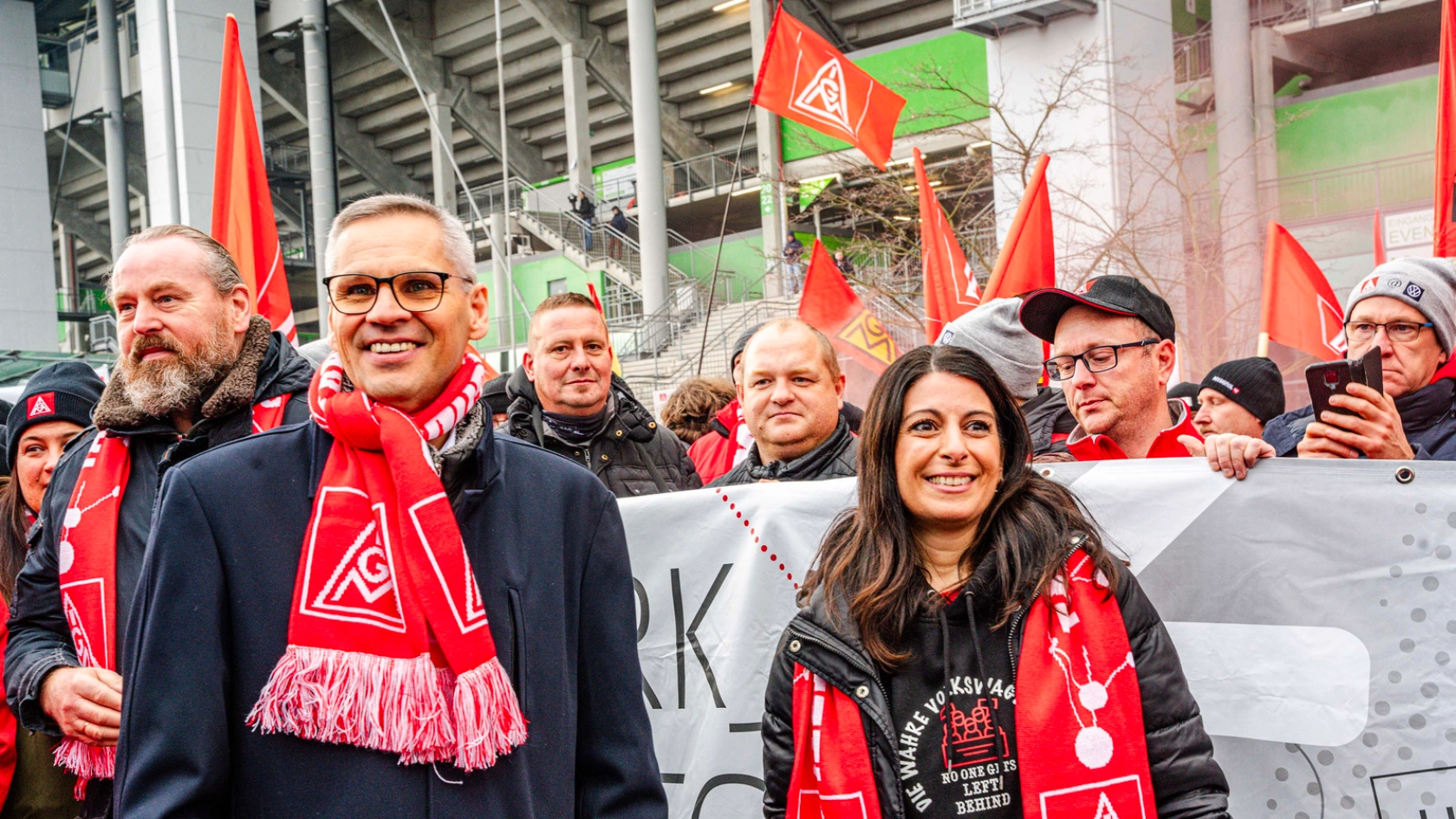 Aktion bei den Tarifverhandlungen Volkswagen 2024