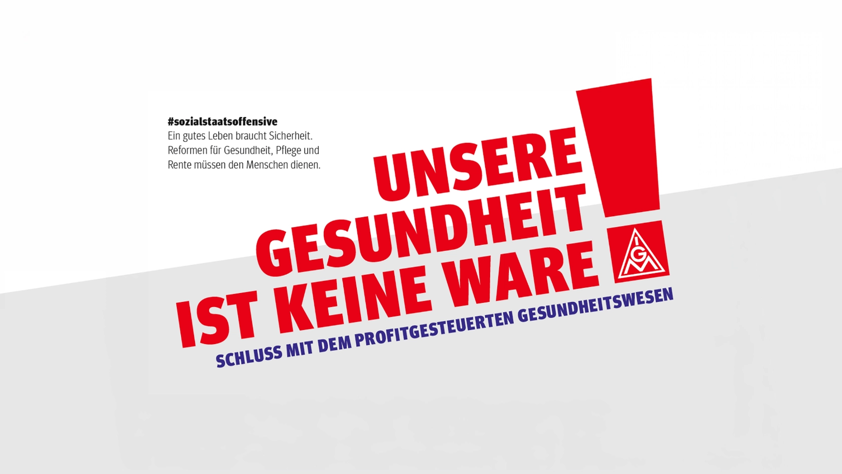 Gesundheit ist keine Ware! #sozialstaatsoffensive