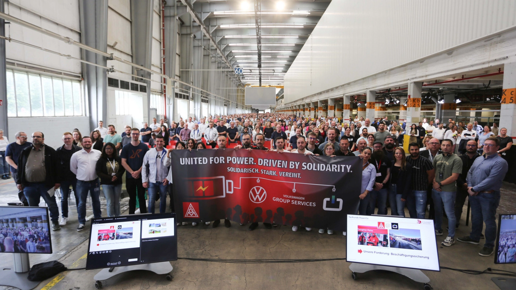 Betriebsversammlung am Volkswagen Standort Salzgitter