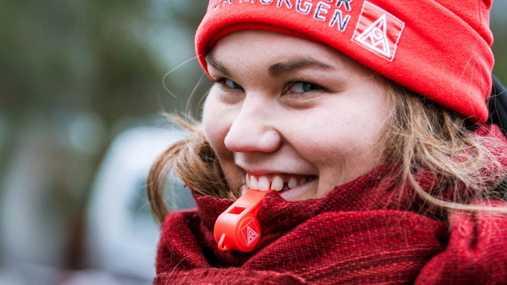 Frau, Pfeife, IG Metall