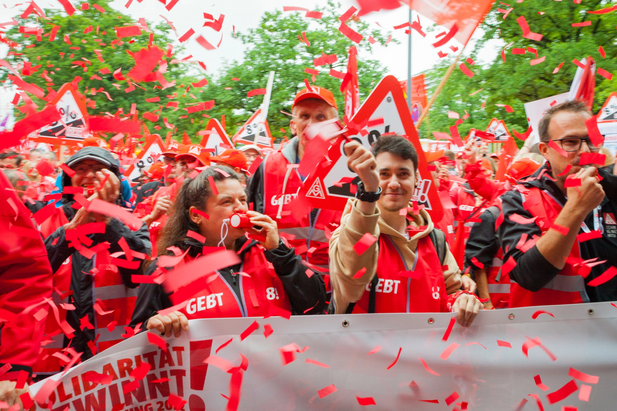 Warnstreikaktion am 15.09.2022 in Nürnberg