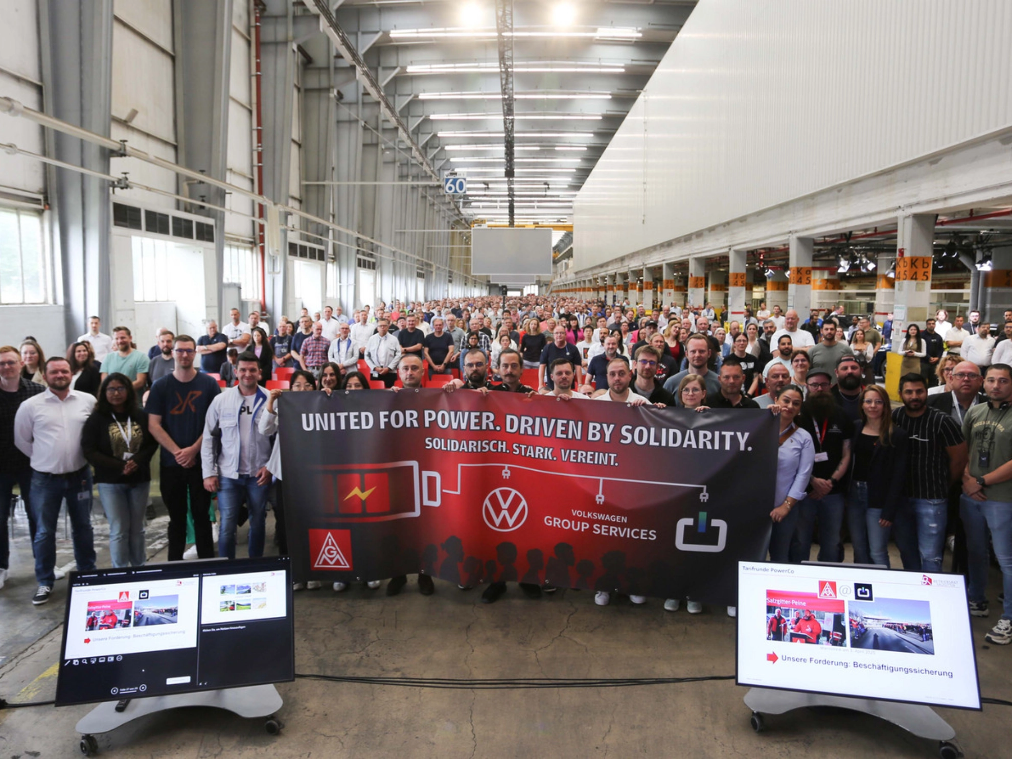 Betriebsversammlung am Volkswagen Standort Salzgitter