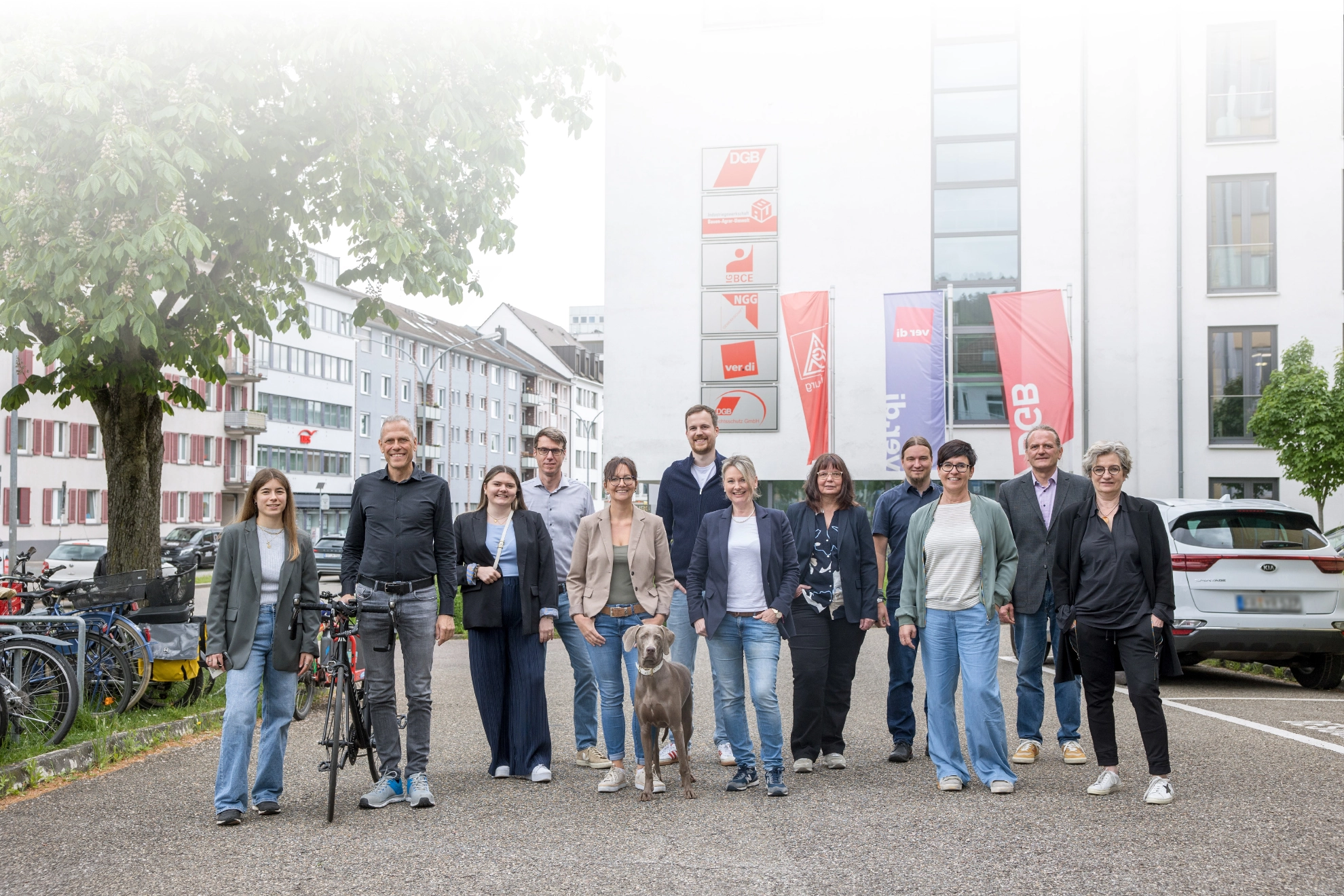 Teambild mit Transparenz
