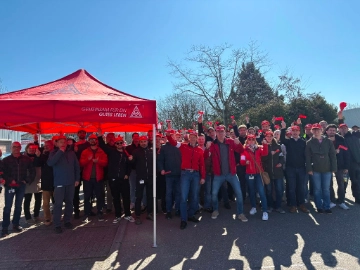 Warnstreik bei Schölly Denzlingen