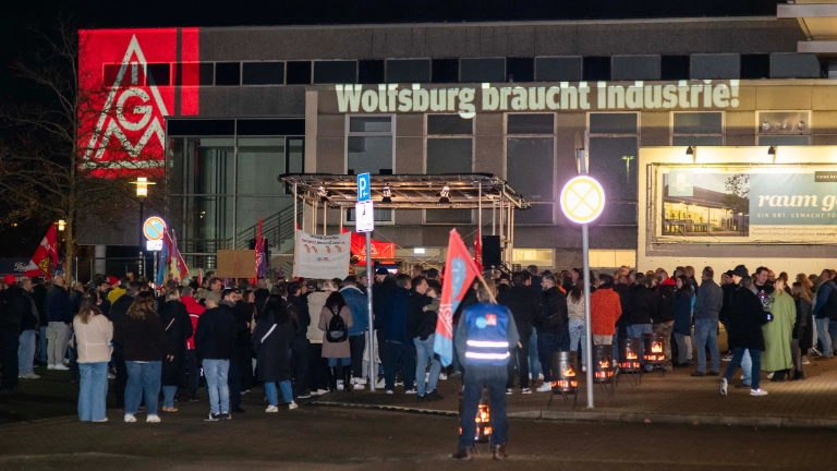 Kundgebung in Wolfsburg: "Stoppt den Kahlschlag"
