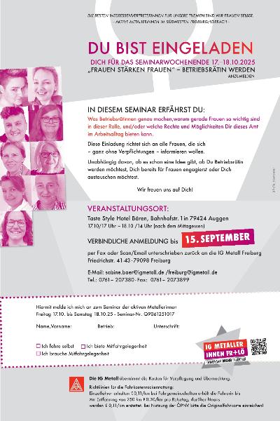 Seminarflyer Frauen stärken Frauen